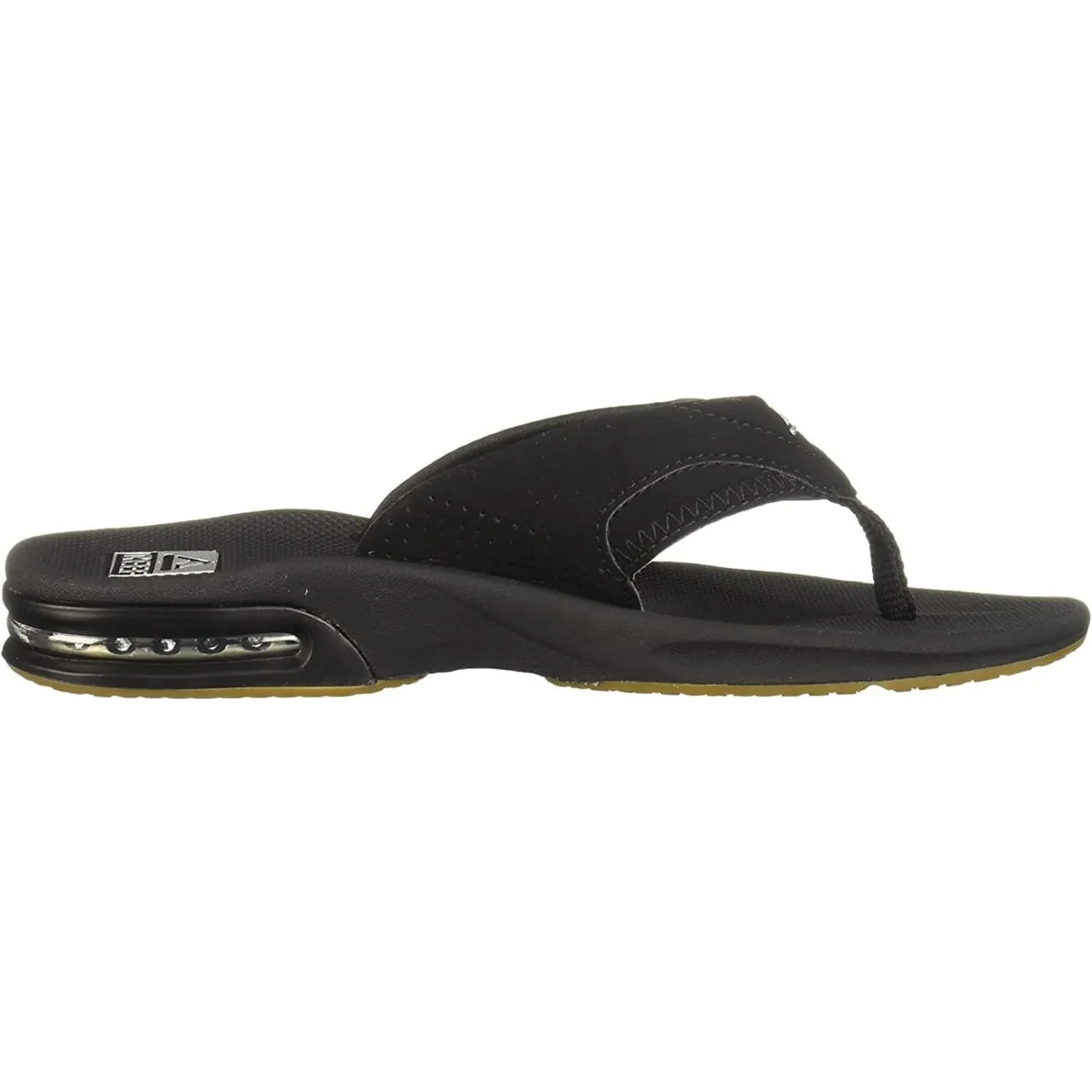 Reef Fanning Black Silver Mens Airbag Sandals Flip Flops