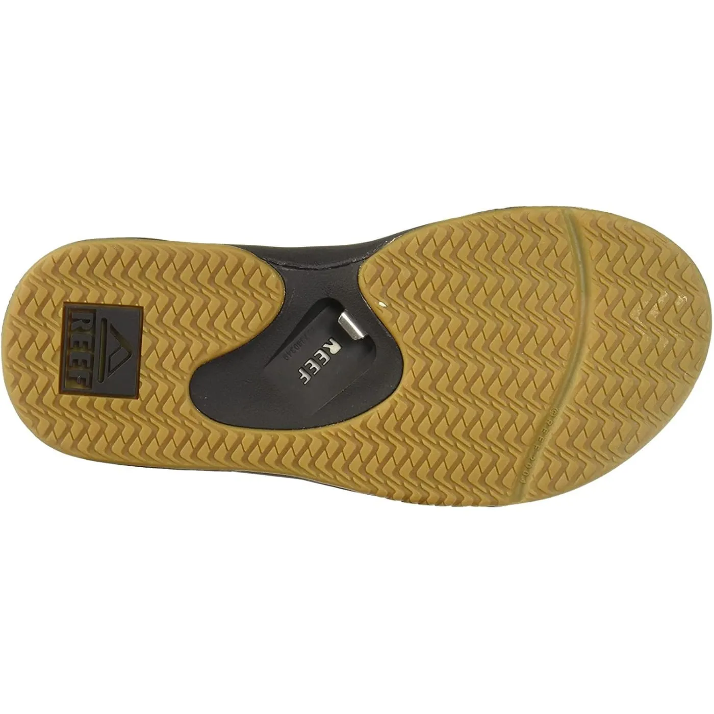 Reef Fanning Black Silver Mens Airbag Sandals Flip Flops