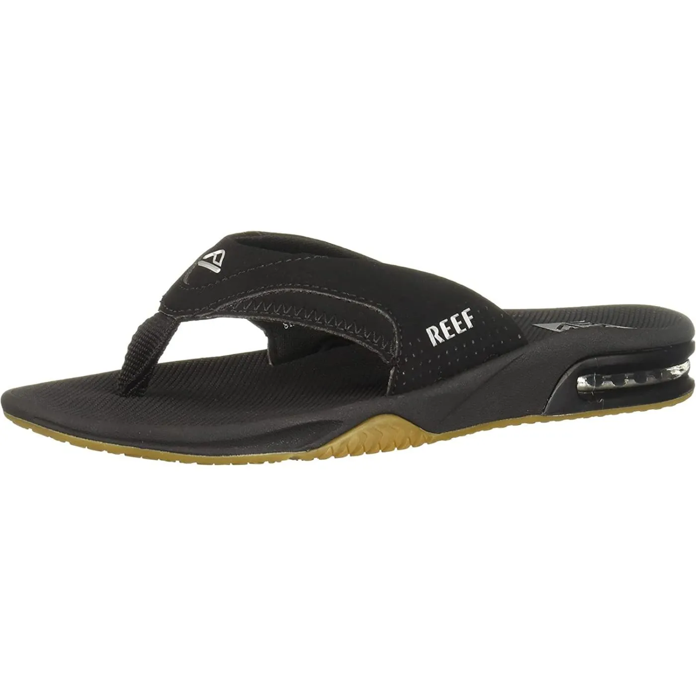 Reef Fanning Black Silver Mens Airbag Sandals Flip Flops