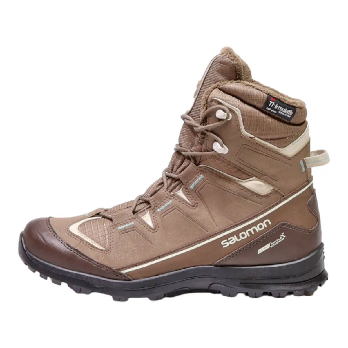 SALOMON Hiking Boots Brown Leather Womens UK 7