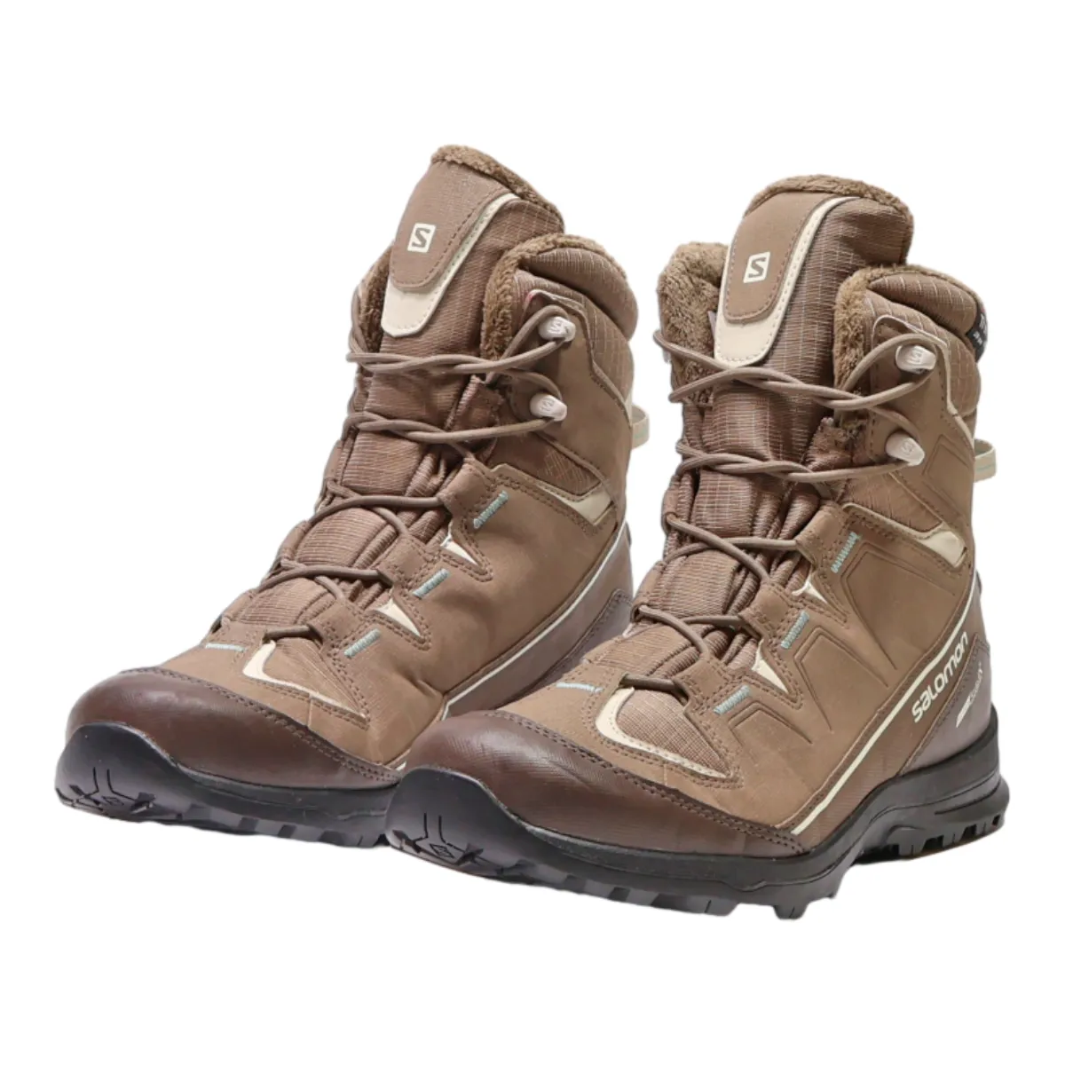 SALOMON Hiking Boots Brown Leather Womens UK 7
