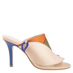 Satin Detail High Heel Sandals — Multi