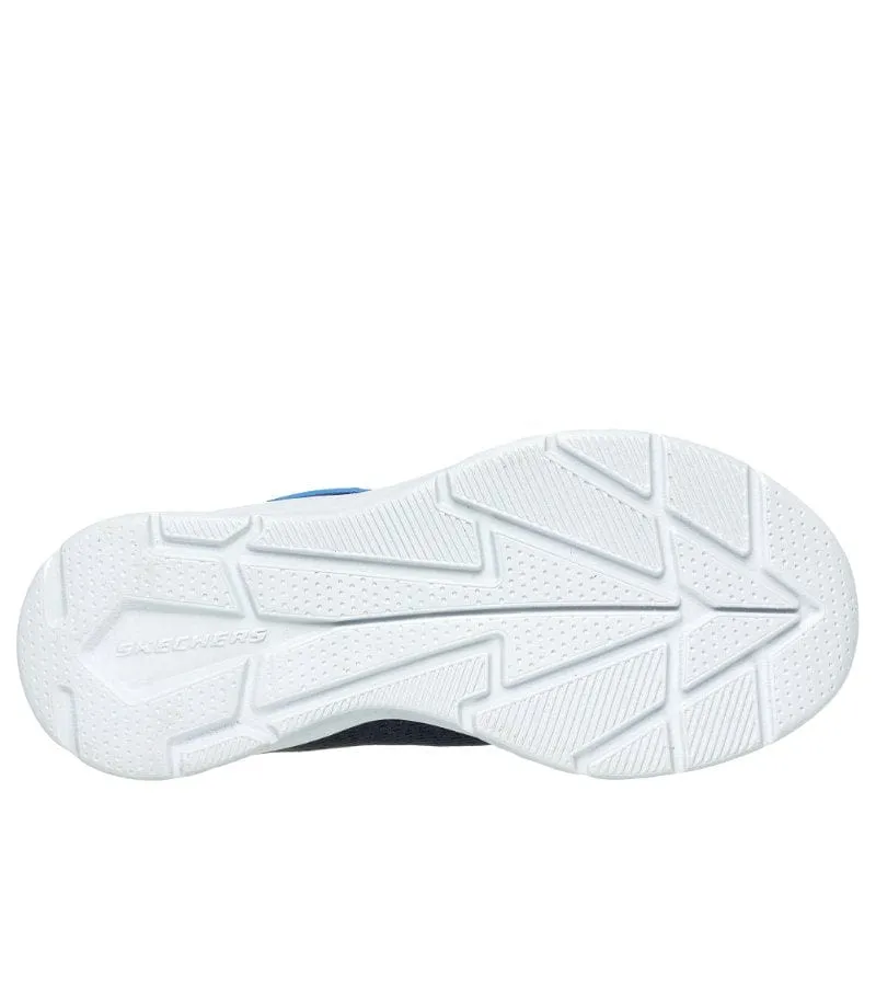 Skechers Boys Blue Slip On Print Trainer Microspec II - Zovrix 403924L