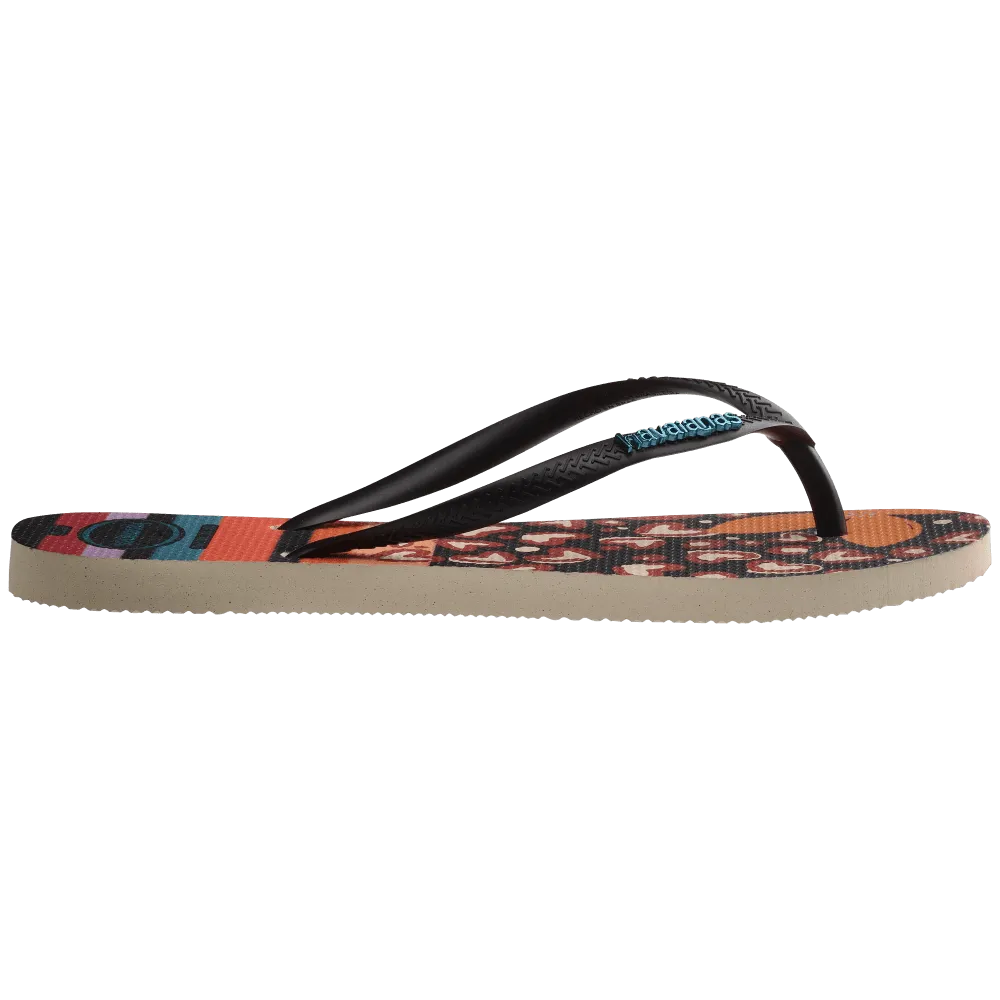 Slim Patchwork Flip Flops