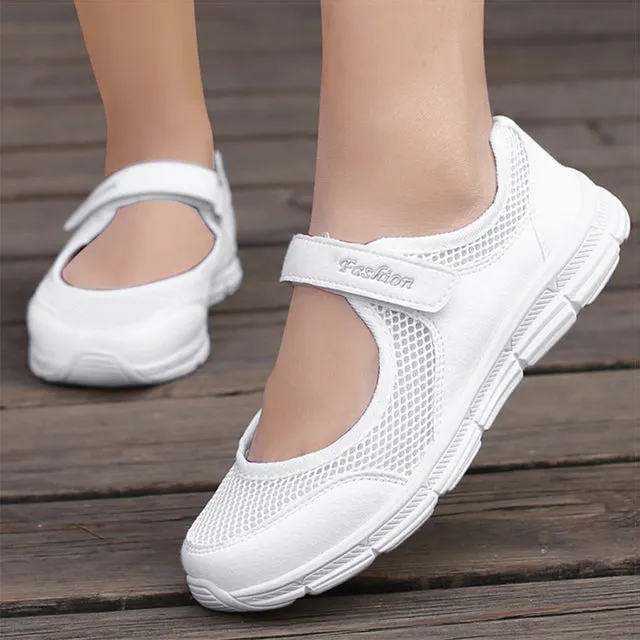 Super Light Women Breathable Flat Shoes - Casual Sneakers
