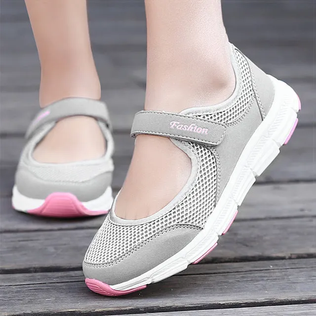 Super Light Women Breathable Flat Shoes - Casual Sneakers