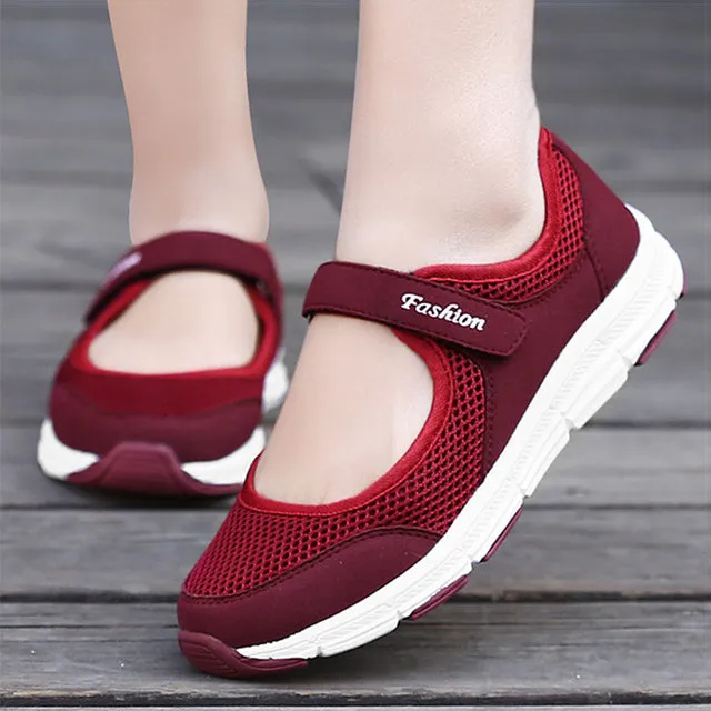 Super Light Women Breathable Flat Shoes - Casual Sneakers