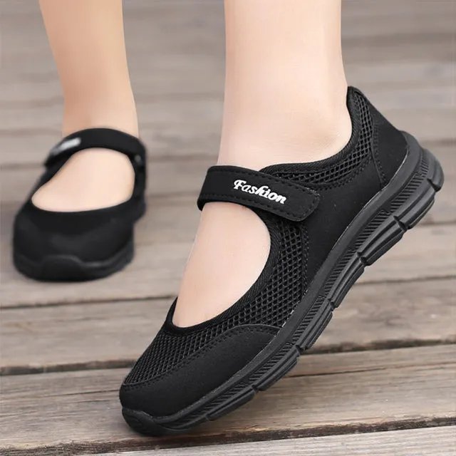Super Light Women Breathable Flat Shoes - Casual Sneakers