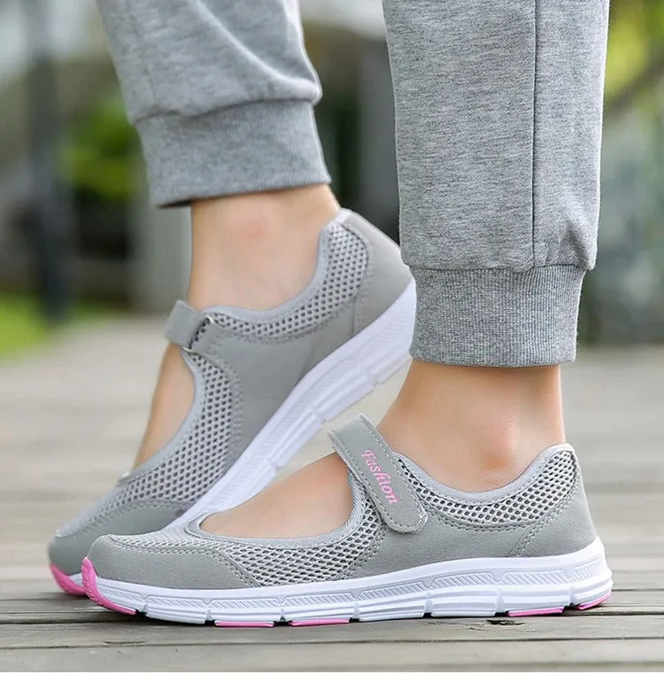 Super Light Women Breathable Flat Shoes - Casual Sneakers