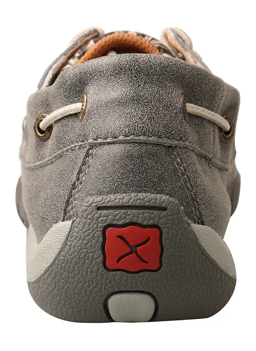 Twisted X Women's Boat Shoe Driving Moc-Grey/Multi