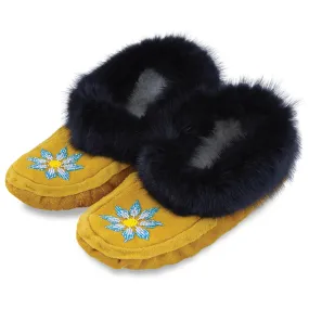 Unisex Ultra Deluxe Dyed Black Muskrat Moccasin