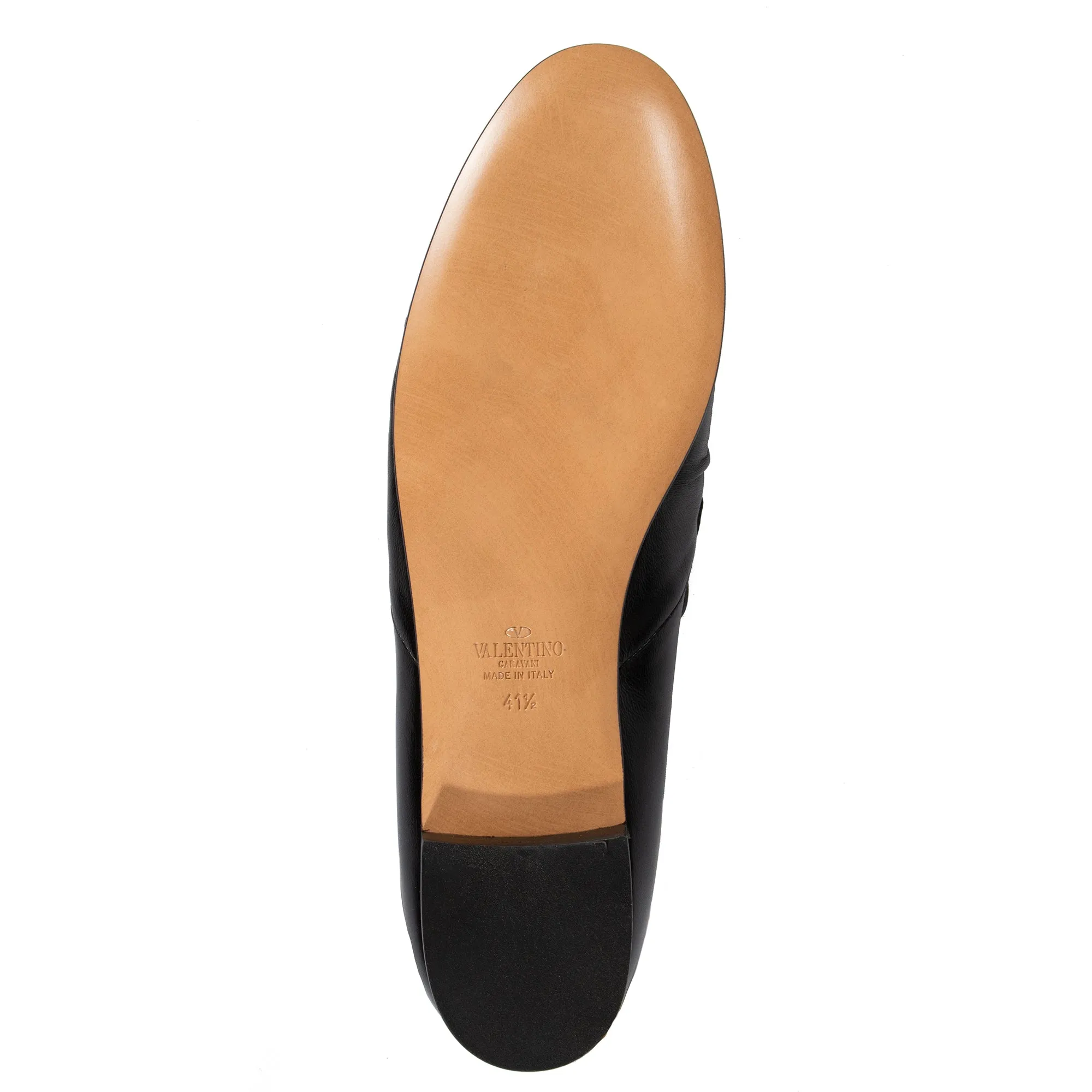 Valentino Macro Stud Loafers in Black