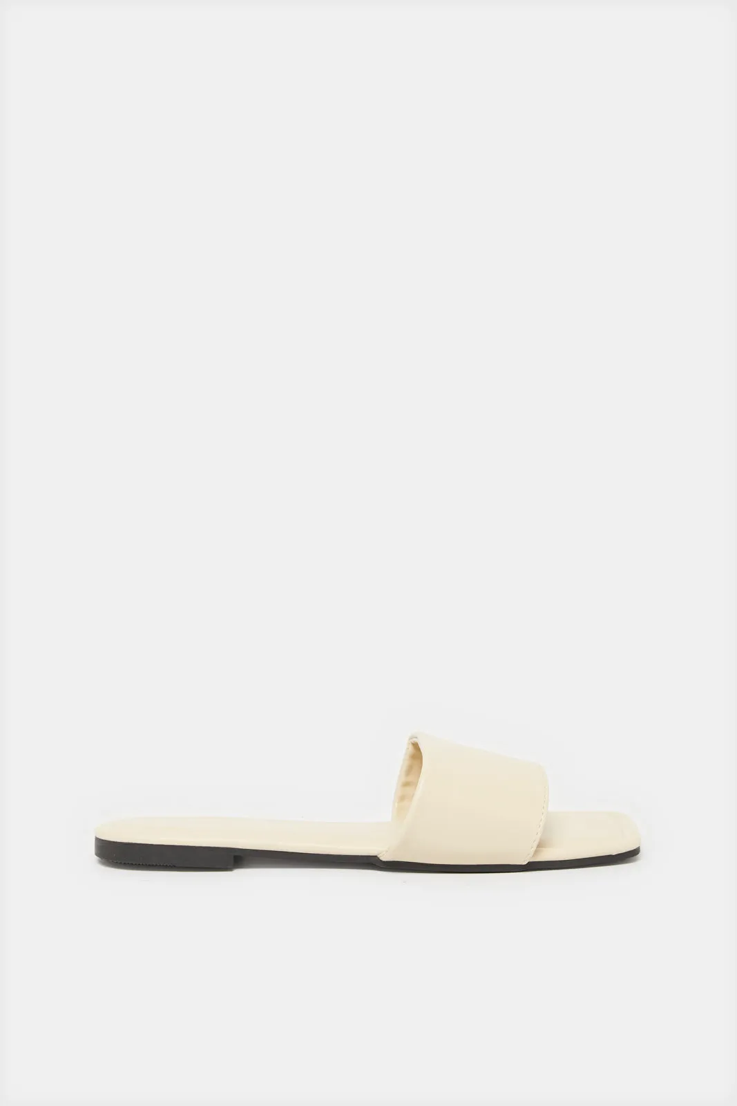 Women Beige Plain Mule