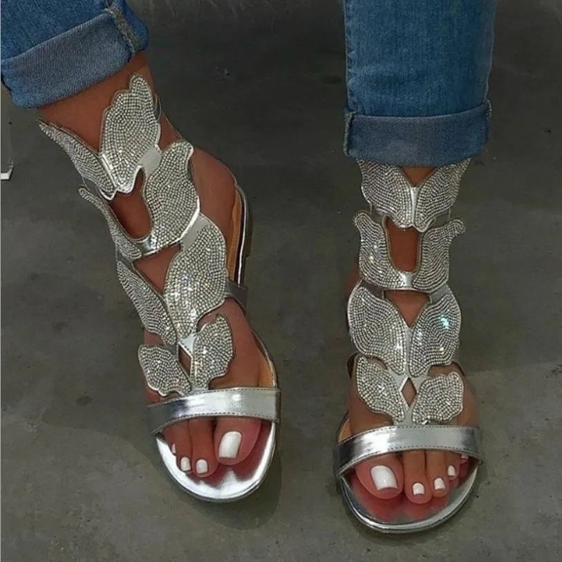 Women Rhinestone Bling Fashion Gladiator Sandals