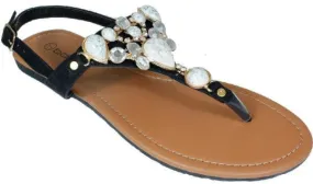 women's coral sandal (black) Case of 18