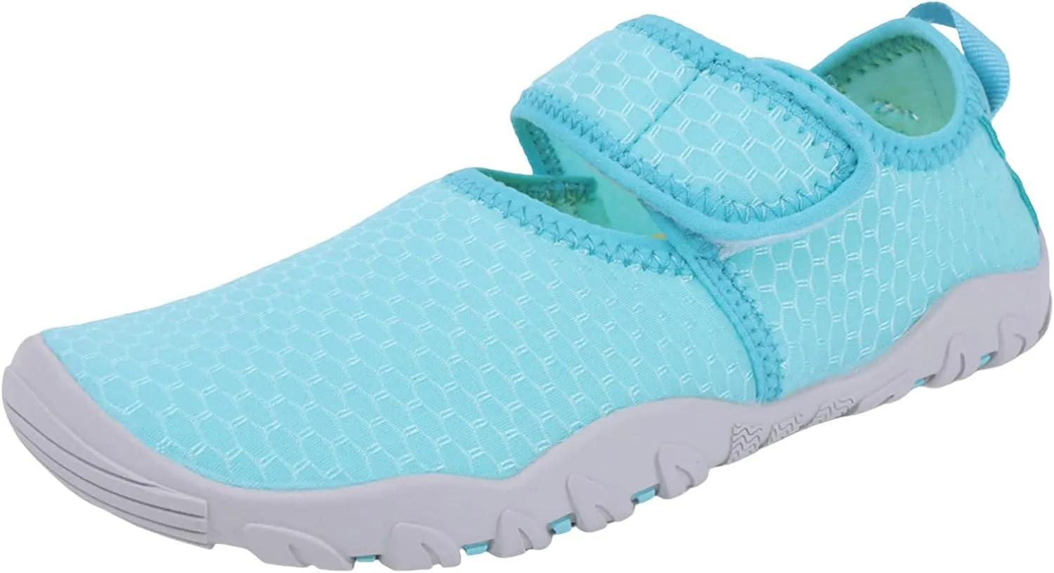 Women's Grounded Footwear Solid Color Mesh Breathable Shoes Hook and Loop Wading Shoes Barefoot Minimalist Shoes