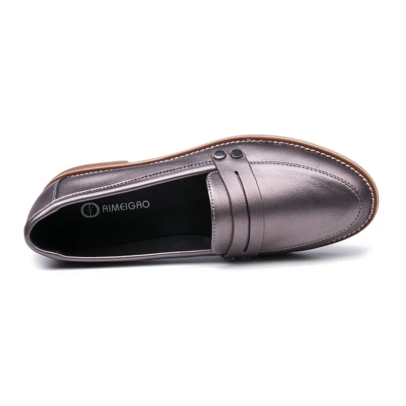 Women's Spring/Autumn Casual Round Toe Loafers