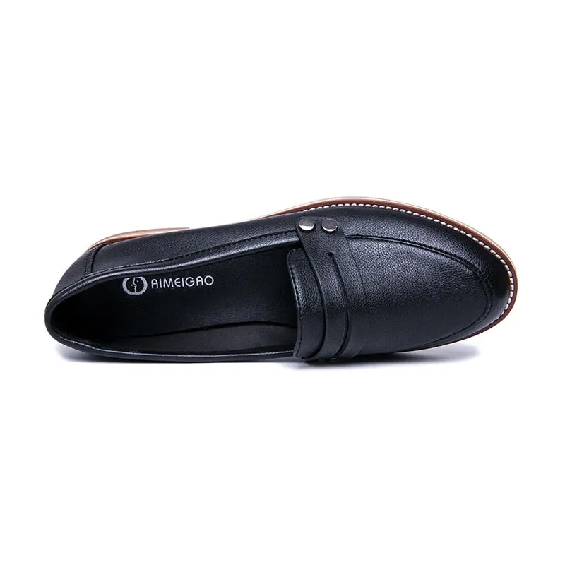 Women's Spring/Autumn Casual Round Toe Loafers